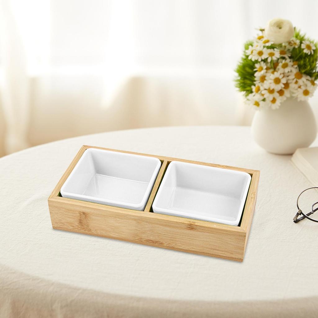 Divided Serving Platter Appetizer Tray with Storage Removable Snack Dishes for Candy