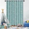 Set Of 2 Minimalist Blue Pattern Curtains Living Room Bedroom Window Home Textiles Geometric Floral Design Drapes Curtain Darkening Polyester Ideal