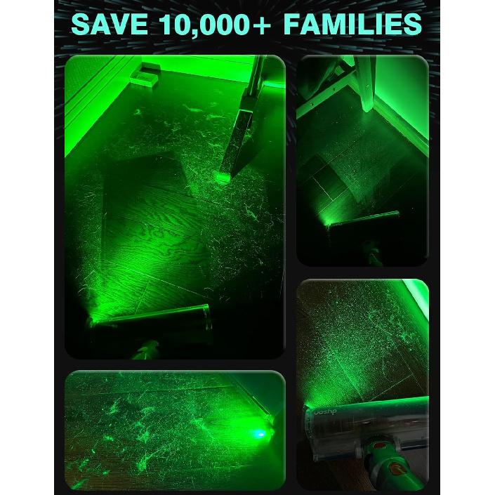 Rechargeable Upright Vacuum Cleaner Dust Display LED Light Attachment, Green Light Shark Bissell, Universal Upgrade Vacuum Accessories