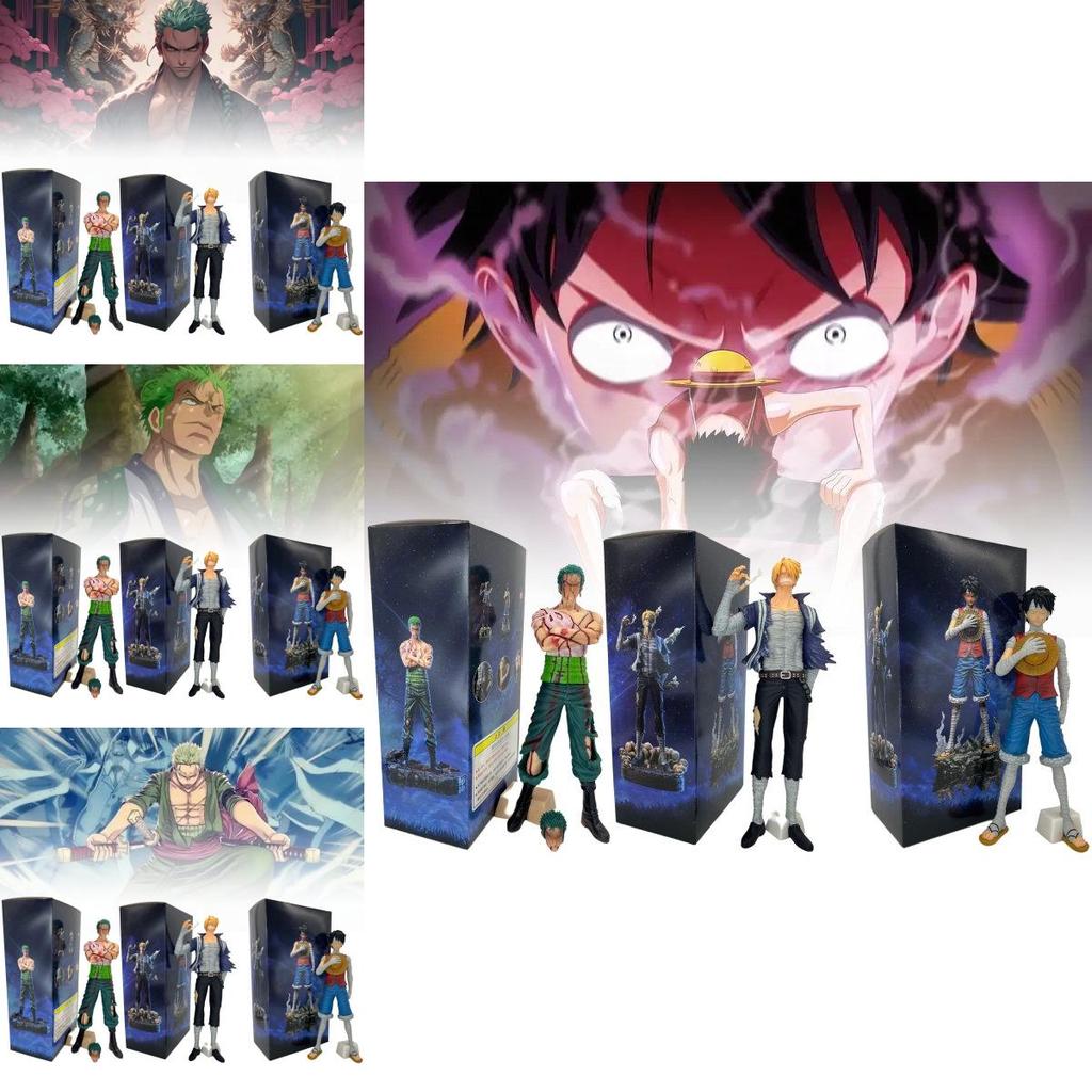 Piece Serious One Wound Luffy Sanji Zoro Toy Model Christmas Gift Desktop Decor