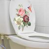 30*30cm Bathroom Toilet Stickers Modern Minimalist Flowers Pattern Wall Sticker Paintings Wallpaper For Bathroom Decoration