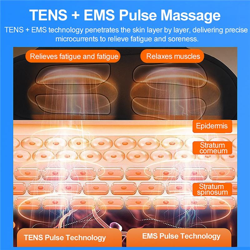 EMS Pulse Microcurrent Foot Acupoint Massage Slippers 6 Massage Modes Electric Foot Massage Slippers for Relax Relieve Pain Feet