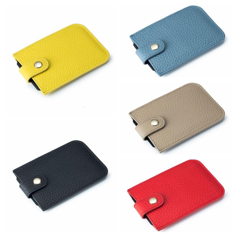 with Snap Card Holders Clutch Solid Color Clutch Bag Ins Short Wallet  Outdoor