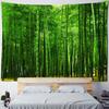 Bamboo Forest Bird Landscape Painting Tapestry Wall Hanging Psychedelic Bohemian Style TV Background Home Decor