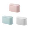 Button Plastic Desktop Trash Bin Portable Table Waste Dustbin Lightweight