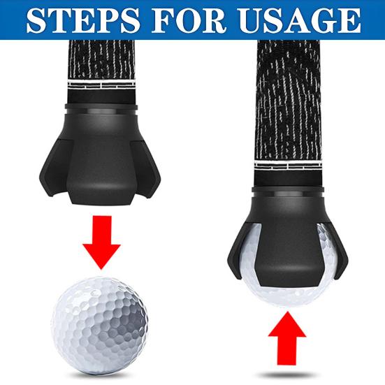 Golf Ball Picker Lightweight Portable Three Claws Clamp Design Threaded Installation Versatile Club Tail Ball Collector