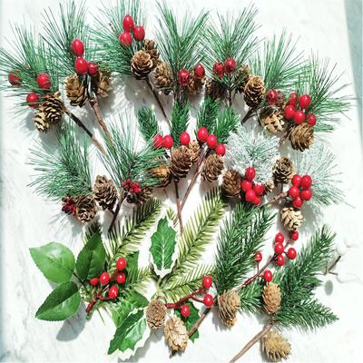 10 STÜCKE Anti Wahre Beeren Kiefer Nadel Dekorationen Schöne Künstliche Pflanze Dekorationen Hause Weihnachtsbaum Kleine Dekoration