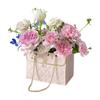4Pcs Creative Hand Bag Shape Rose Flower Packaging Box Flower Shop Wedding Valentine's Day Birthday Gift Wrapping Paper Bag Box