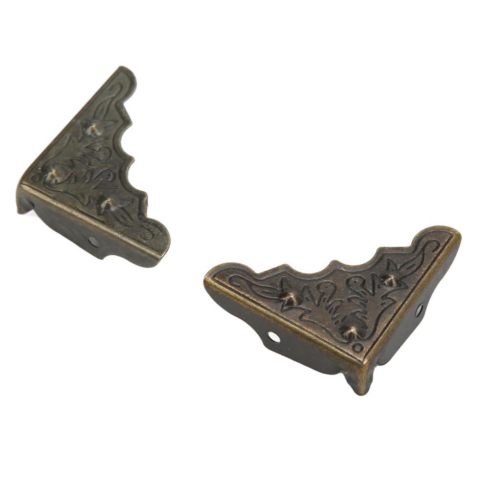 50 Stück Eisen Metall Eckenschutz Retro Vintage Langlebige Eckschützer Hohe Härte Mit Schrauben Möbel Schützer