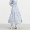 Leting Embroidered Elastic Waist Maxi Skirt