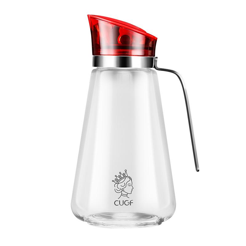 1 STK Oljepotte i glass Oljetank Automatisk åpning og lukking av oljepotte Soyasaus Eddik Husholdningsoljepotte Kjøkken Lekkasikker Gravity Oil Pot