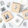 50Pcs Dreamy Blue Winter Watercolor Art Pet Sticker Snowman Snow Castle Christmas Tree Flower Beautiful Art Decoration Scrapbook