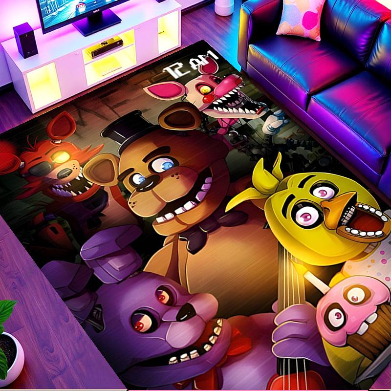 Five Nights at Freddy's Druckteppich, Waschbarer Bodenteppich, Für Eingangsbereich Schlafsaal Waschküche Büro Arbeitszimmer, Heimdekoration Geburtstag Weihnachtsgeschenk