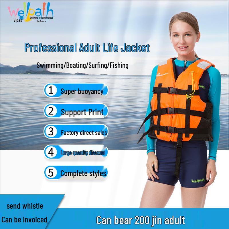 WELLPATH Adjustable Adult & Children's Life Vest for Fishing and Swimming