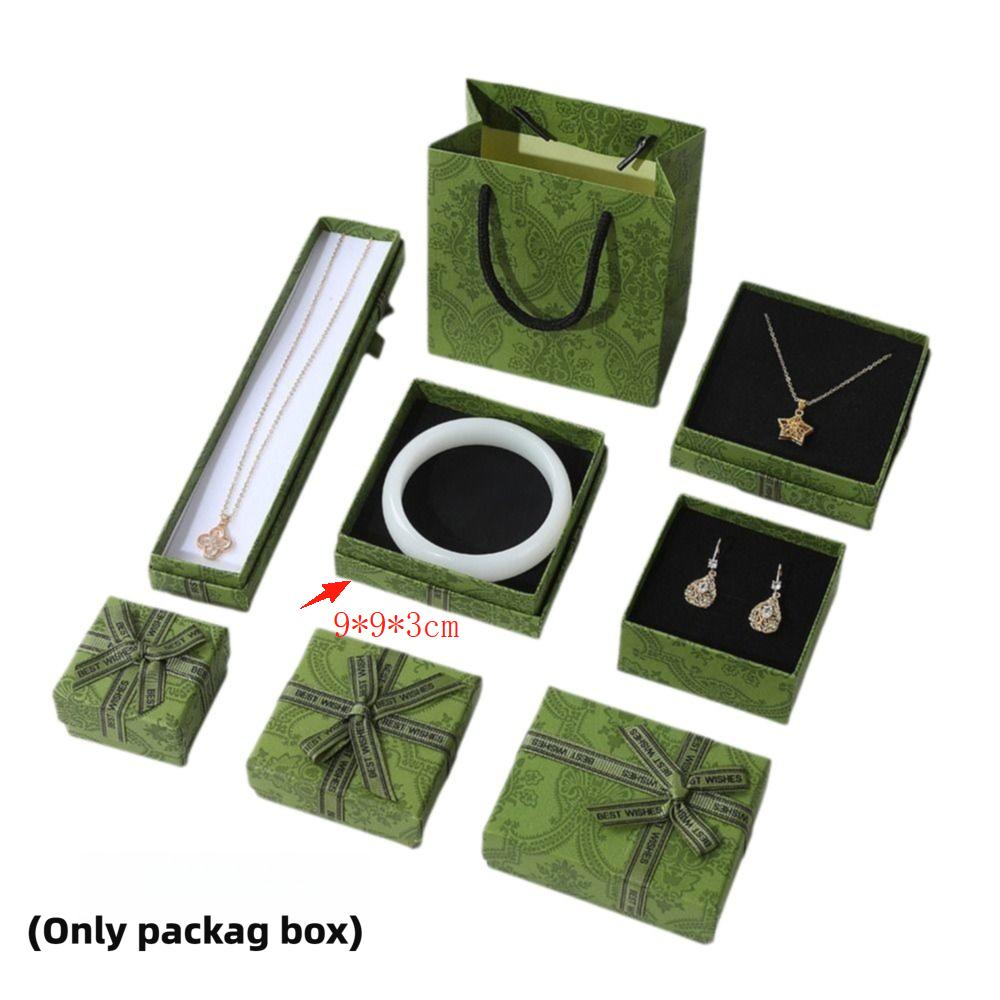 Matcha Green Gift Box Bow Ring Box Fashion Necklace Packaging Box  Luxury Packaging