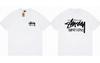 Chemise à manches courtes imprimée style américain STUSSY STU733 Blanc