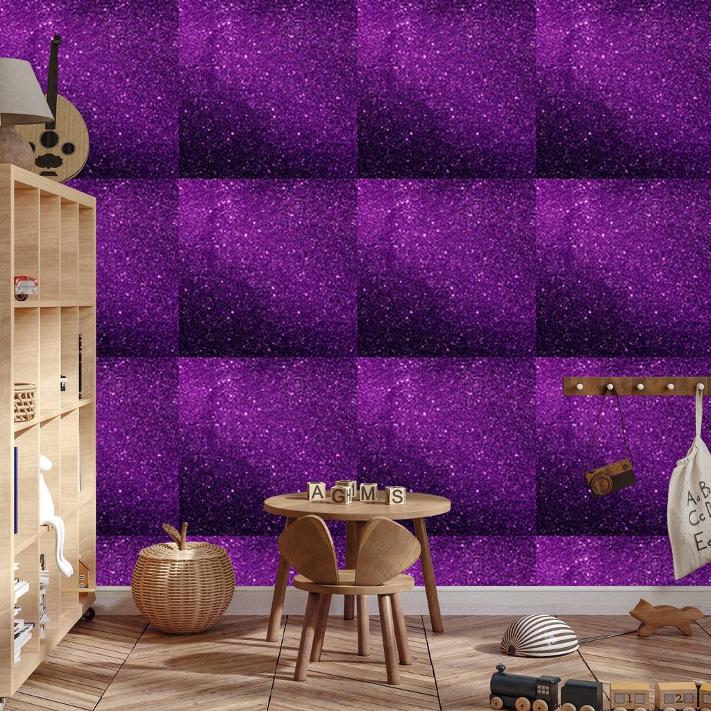 Violet, plum and indigo glitter wallpaper for living room and bedroom 50x1000