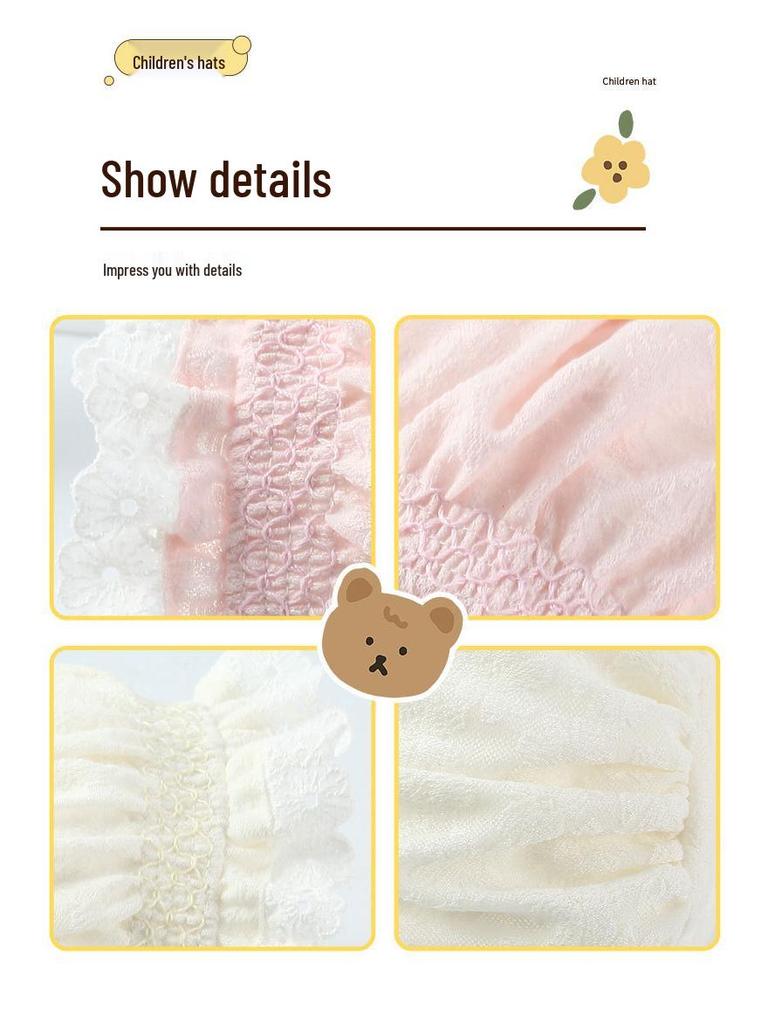 New Autumn & Winter Baby Lace-Trimmed Knitted Warm Fisherman Hat