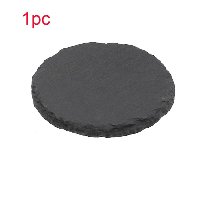 

4 шт. Подставка под стакан многоразового использования японский сланцевый обеденный коврик подставки каменные круглые квадратные в форме сердца теплоизоляционные резные подставки