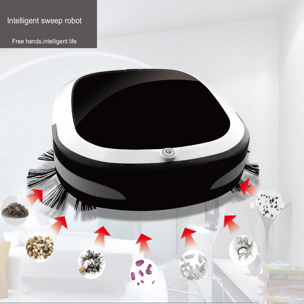 Sweeper Smart Rechargeable Sweeping Robot Intelligent Home Sweeping Cleaning Machine, Black, EU Plug