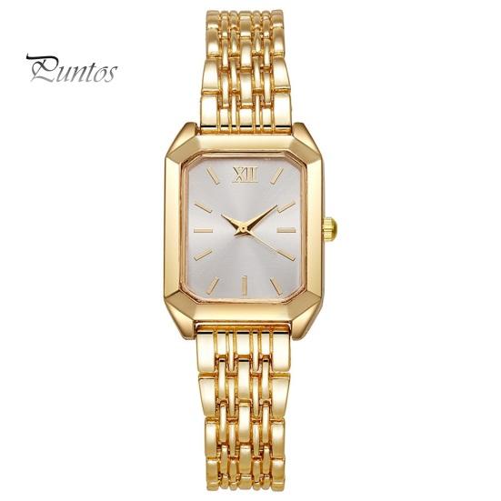 Ladies Watch Light Luxury Style Square Dial Steel Strap Embellishment for Office Party Date Night Women Fashion