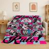 Cartoon Monster High Draculaura Vampire Soft Flannel Throw Blanket,Cozy Blanket for Bed,Couch,Sofa,Bedroom,Living Room,Picnic