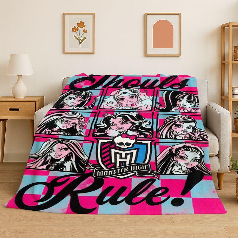 Cartoon Monster High Draculaura Vampire Soft Flannel Throw Blanket,Cozy Blanket for Bed,Couch,Sofa,Bedroom,Living Room,Picnic