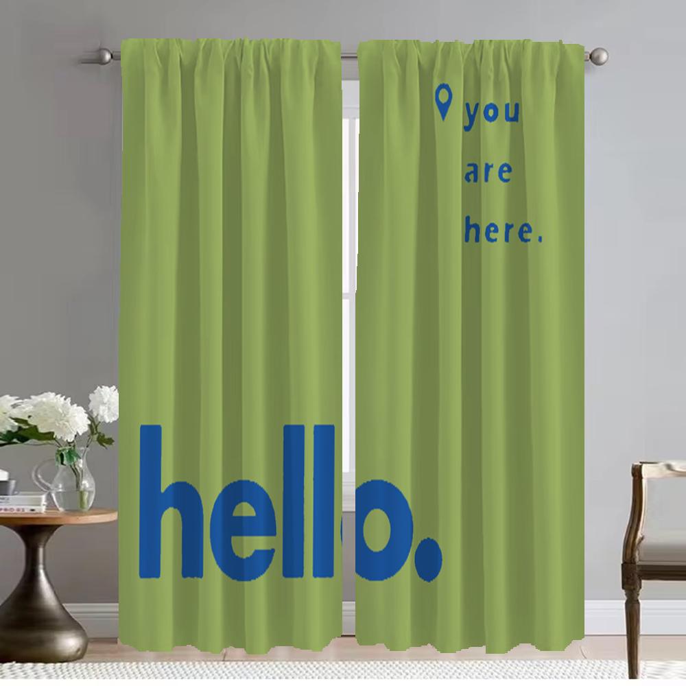 

Противомоскитные шторы в форме сердца для гостиной, оконные шторы для комнаты, 2 панели, украшение на Хэллоуин, перегородка для кухни, затемнение W50xH70cmx2pcs-CL