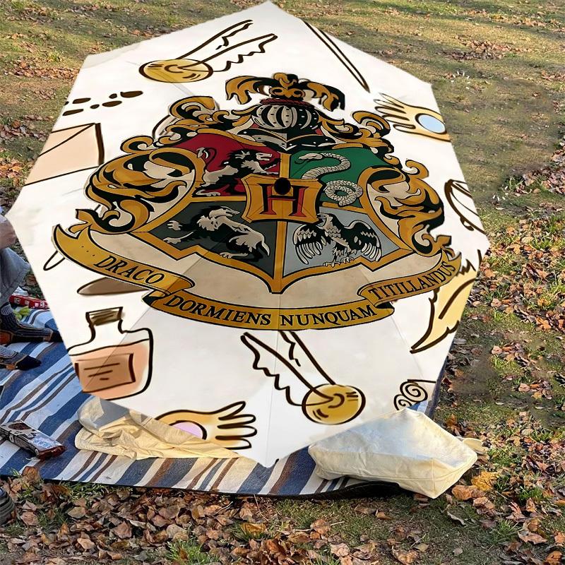 1PC Warner Hogwarts School Umbrella-8-Rib Reinforced, Automatic Open, Lightweight-A112