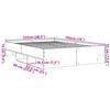 Bed Frame without Mattress Smoked Oak 120 x 190 cm Particleboard