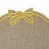 Placemat with Petal Shape And Bow Embroidery Table Mat Round Heat Insulation Non-Slip Oil Resistant Placemat for Dining Room