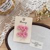 Korean Handmade Floral Plaid Lace Hair Clips for Little Girls