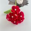 a Bundle of 6 Flowers Handmade Bouquet Artificial Knit Fake Flowers  Home Decoration