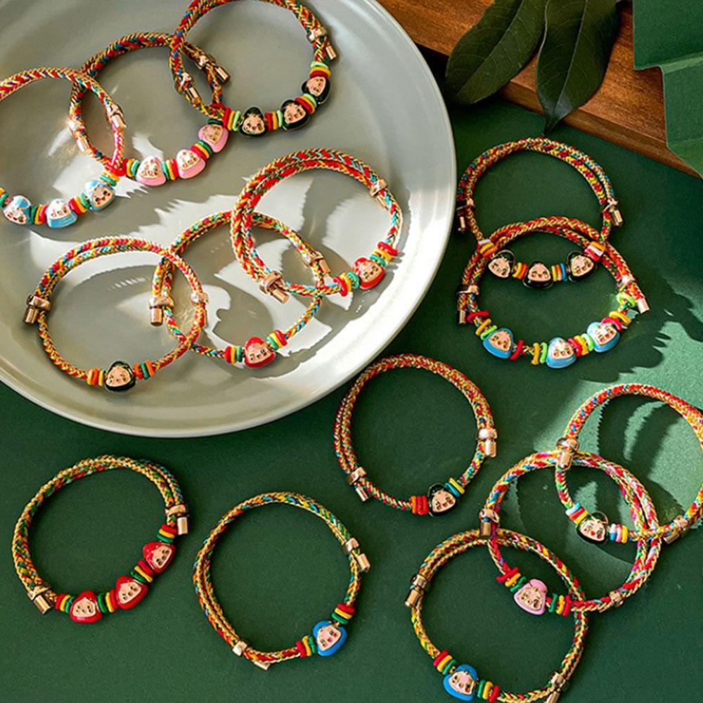 Hand-woven Colorful Rope Bracelet Chinese Style Wrist Bracelet Zongzi Charm Bracelet Women
