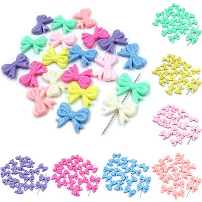 10 stuks 23*29mm 8 Kleuren Crème Platte Strik Losse Kralen Voor Sieraden Maken DIY Hanger Ketting Armband Sieraden Accessoires