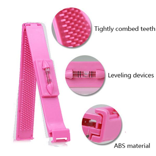 

Парикмахерские инструменты «сделай сам», линейка для резки челки, горизонтальная линейка для челки, инструмент для челки, расческа-банан, зажимы для бананов, триммер для бананов розовый