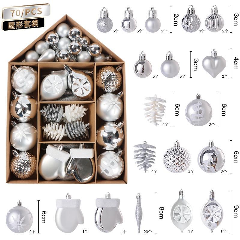 

70Pcs Christmas Decorations Christmas Ball Santa Claus Xmas Tree Pendant Ornament for Home Decor New Year Navidad 2026 Accessory