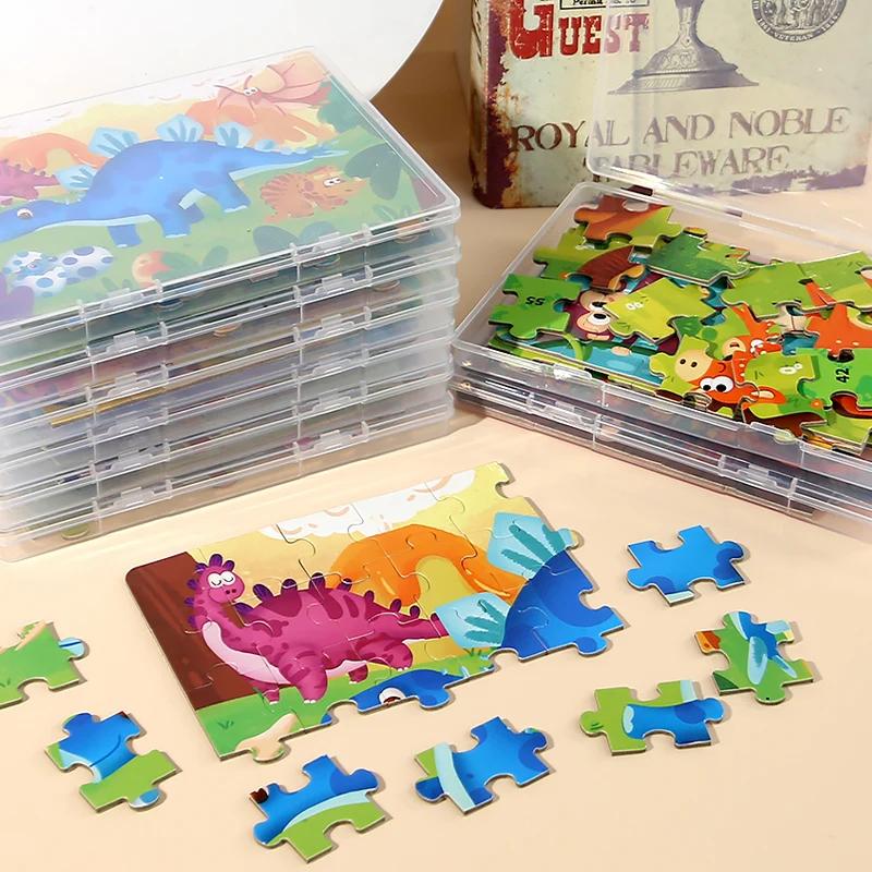 New Logic Thinking Intellectual Wooden Game Puzzle Jigsaw Animal Vehicle Cartoon Early Educational Toys For Kids Children Gifts