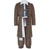 Adult Jack Captain Pirate Cosplay Costume Caribbean Pirate Outfit for Masquerade