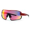 FIT MASTER Sports Perfect Fit for Ribbon Mirror A-Fit Men's Full-Rim Sunglasses, You, Red/Red Lens, AF-805-C2-RDRM-S