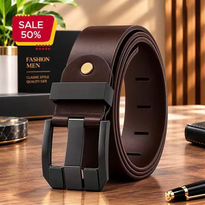 Men's Rotating Buckle Casual Belt - Versatile & Fashionable Korean Style