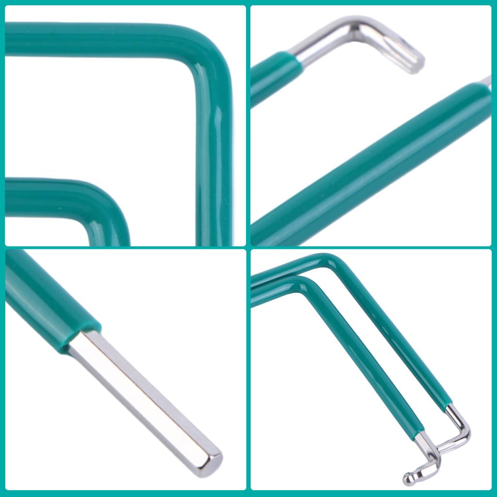 2-teiliges Fensterverstellungswerkzeug-Set mit Torx TX15, Sechskant 4 mm & Kugelkopf 4 mm Fensterverstellungsschlüssel für Fahrradtürmontage