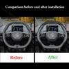For MG 3 7 8 4 EV HS ZS ES5 Car Steering Wheel Cover Double D-shape Leather Anti Slip Car Handle Covers Interior Accessories