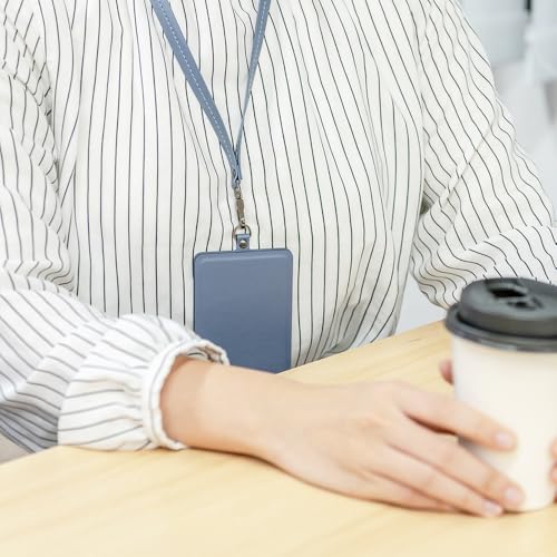 Nakabayashi Magto Magnetic ID Card Holder, Vertical Type, Mist Blue MGT-ID-02-B