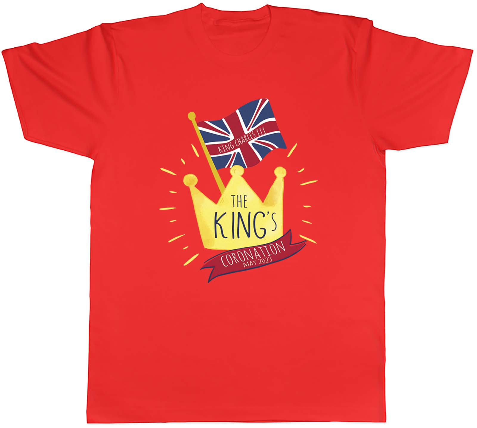 King Charles Coronation Mens TShirt British Crown Street Party Unisex Tee Gift S