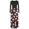 Women's Casual Long Sleeve Round Neck Christmas Print Dress