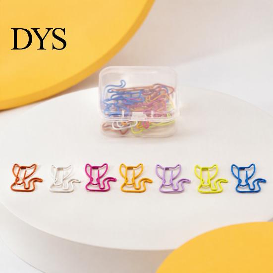 Decorative Animal Shaped Clips 20PCS Cute Paper Clips, Bone/Duck/Dog/Cat Shape, School Supplies for Notes Metal Fasteners Office And Colorful