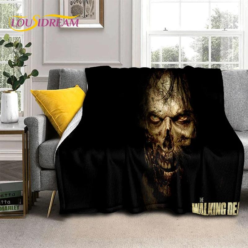 TWD The Walking Dead Rick Horror TV Blanket,Soft Throw Blanket for Home Bedroom Bed Sofa Picnic Travel Office Cover Blanket Kids