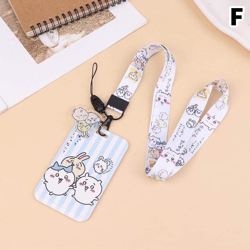 Cute Cartoon Neck Strap Lanyard Card Cover For Student Id Card Teacher Strap Badge Holder Photo Card Diy Hang Rope Keyring