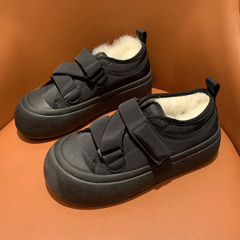 Women's milk fufu big head bread shoes Velcro platform heightening shoes women's spring and autumn versatile casual shoes